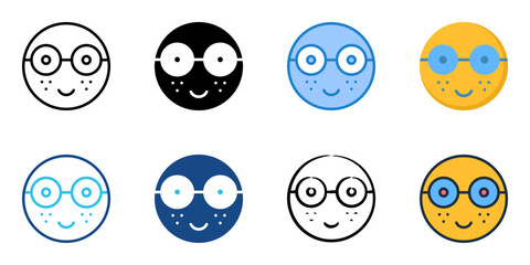 Nerdy icon set multiple style collection 
