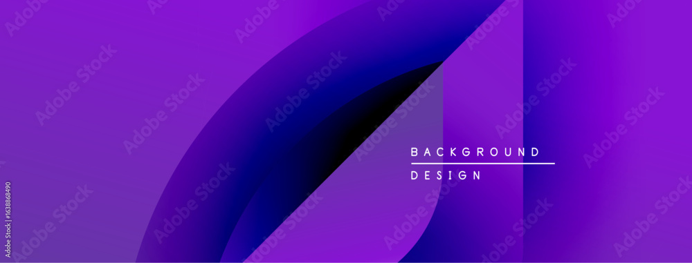 Poster abstract purple design. fluid shapes overlap, creating dynamic visual effect. text reads background 