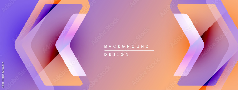 Poster abstract gradient background. overlapping shapes create dynamic visual effect. modern design suitabl