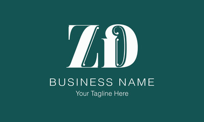 ZD Z zd initial logo | initial based abstract modern minimal creative logo, vector template image. luxury logotype logo, real estate homie logo. typography logo. initials logo