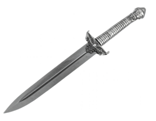 Discover the power of this ancient, ornate sword, a symbol of strength and historical intrigue.