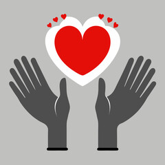 Obraz premium hands holding heart