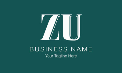 ZU Z zu initial logo | initial based abstract modern minimal creative logo, vector template image. luxury logotype logo, real estate homie logo. typography logo. initials logo