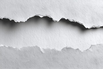 Torn paper texture, two sheets of light gray paper with ragged edges