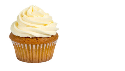 Delicious vanilla cupcake with creamy frosting perfect for celebrations and sweet treats