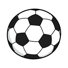 Fototapeta premium Classic black and white soccer ball illustration – stock vector flat illustration