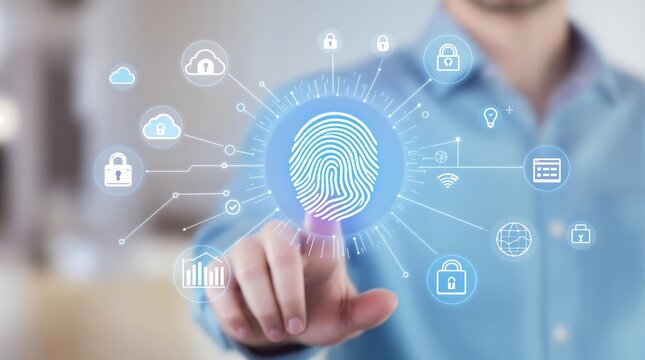 Fingerprint scanning technology for secure access and biometric authentication system use - Powered by Adobe