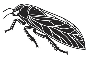Thrip animal sihouette black vector