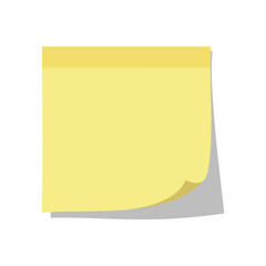 Stack of yellow sticky notes – stock vector flat illustration