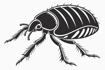 Thrip animal sihouette black vector