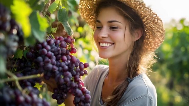 Joyful Harvest in the Vineyard