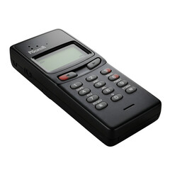 Isolated Photo of a Retro Black Telephone Device Illustration on Transparent Background