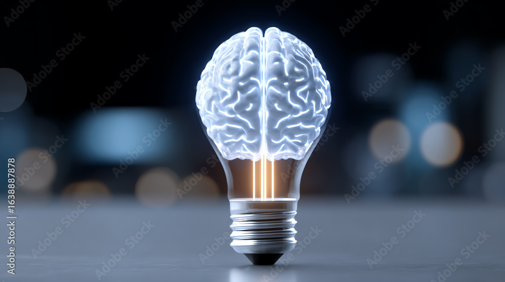 Poster a creative light bulb design representing innovative thinking and ideas. perfect for concepts of int