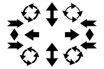 Vector illusion of set of recycle arrows