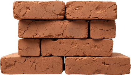 Obraz premium Close up of red brick wall texture background for construction building and design material 100 character against white transparent background 