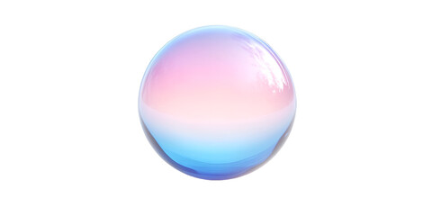 Sphere Wrapped in Smooth Color Gradient Isolated on Transparent Background