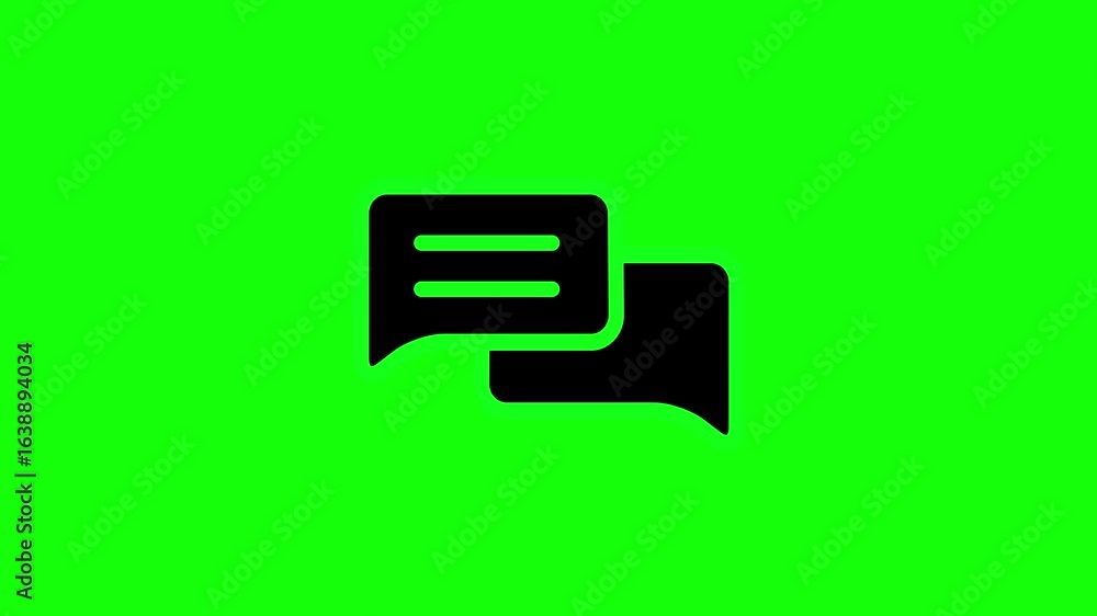 Poster conversation icon thin line icon isolated , chatting , communication, communication bubbles icon rep