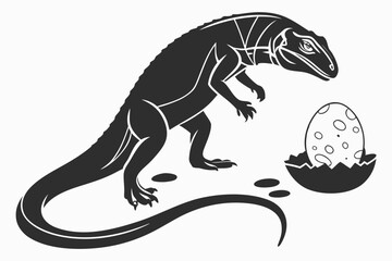Iguana sihouette black vector