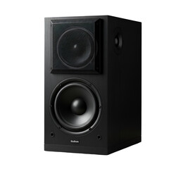 Fototapeta premium Realistic Black Speaker On Transparent Background In Studio Photo