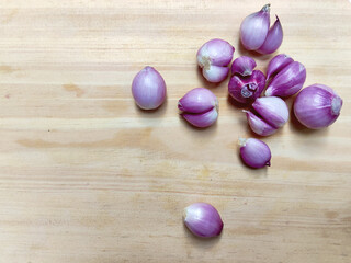Fresh Shallots, A Full Frame of Culinary Ingredients