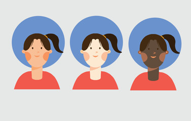 a avatar design girl hair