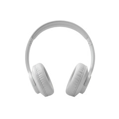 White Headphones Isolated on Transparent Background Modern Audio Device