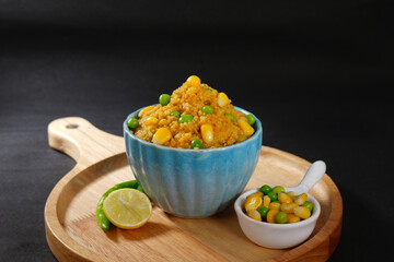 Corn and Green Pea Daliya