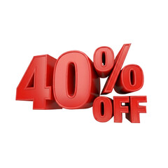 3D Discount Percentage Symbol - Sale, Promotion and Marketing Offer