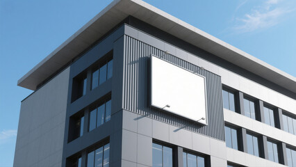 big sign board on the modern office building
