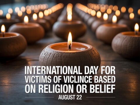 Remembering victims of violence based on religion or belief with a candlelit vigil on august 22 - Powered by Adobe