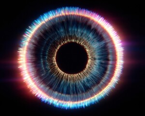 High-Quality Modern Digital Eye Iris Visualization Premium Tech Concept for Innovative Healthcare, AI, and Marketing Content