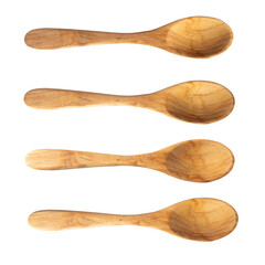 Wooden spoon isolated on a transparent background