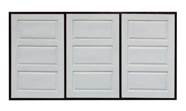 Old white wood window panes isolated on a transparent background - Powered by Adobe