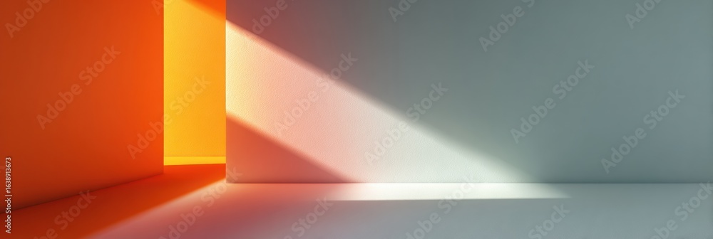 Poster modern prismatic light and shadow abstract with soft diagonal bands premium creative background for 