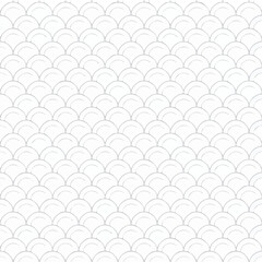 Seamless White Fish Scale Pattern Repeating Background Texture vector