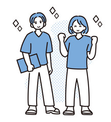 研修医の全身イラスト