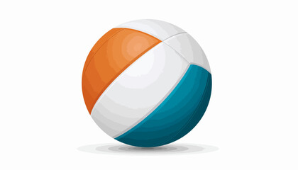 A vibrant, three-color beach ball, isolated against a white background.