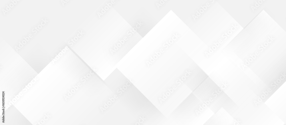 Poster abstract minimal white square shape with futuristic hi technology background