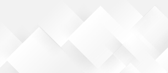 Fototapeta premium Abstract minimal white square shape with futuristic hi technology background
