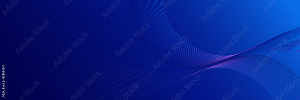 Poster blue minimal dynamic curved lines and abstract futuristic hi technology background with lighting eff
