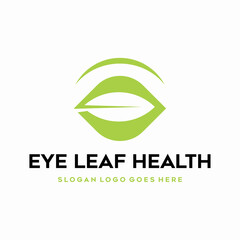 Eyes leaf green logo vector image