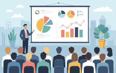 Obraz premium business people with chart