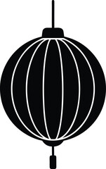 Chinese Lantern Silhouette Icon