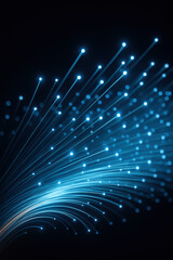 Fototapeta premium Data transmission technology concept and innovation inspire advanced systems increasing capacity with powerful ideas