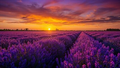 Obraz premium Breathtaking Vibrant Landscape with Clear Skies and Lush Greenery