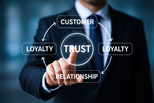 Trust and customer loyalty build strong business relationships with confidence and success