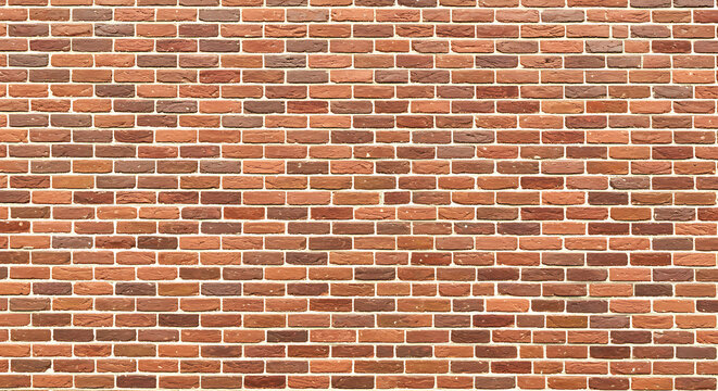 Fototapeta A seamless repeating pattern of a weathered red brick wall with visible mortar lines creating a classic textured background