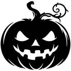 halloween pumpkin head vector