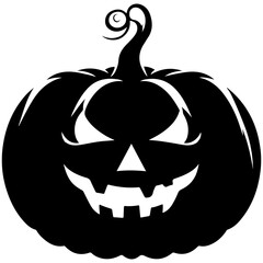 vector halloween pumpkin isolated on white background