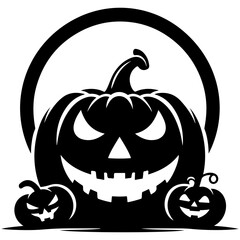 vector halloween pumpkin on a white background